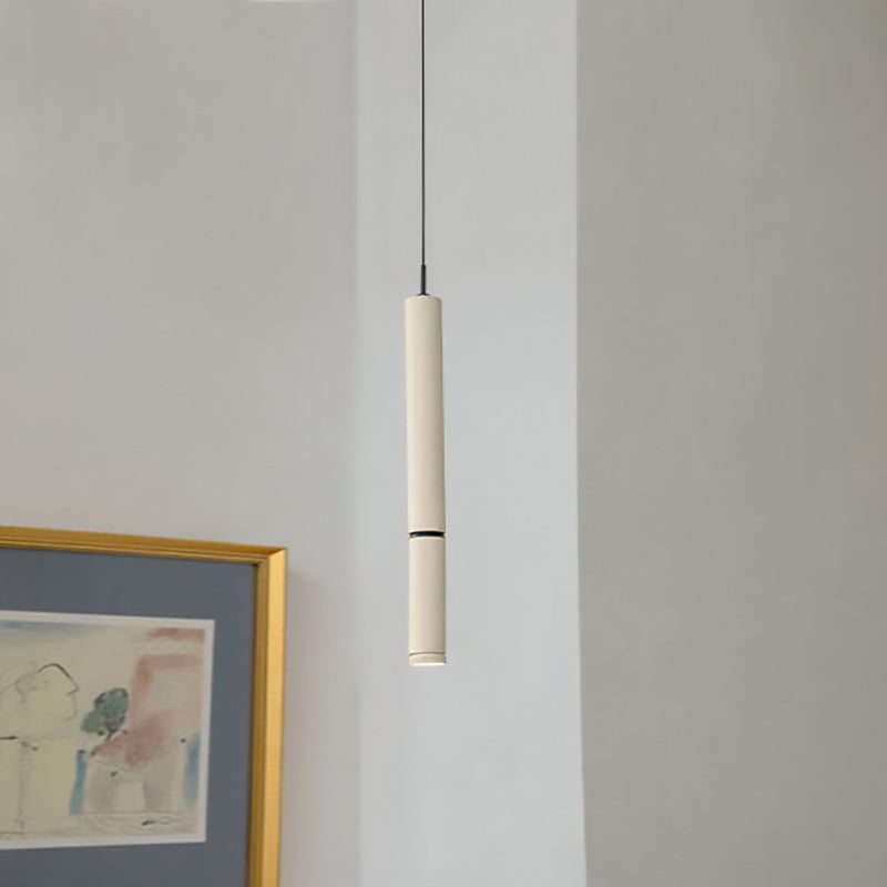 Modern Minimalist Deformable Long Tube Aluminum LED Pendant Light For Bedroom