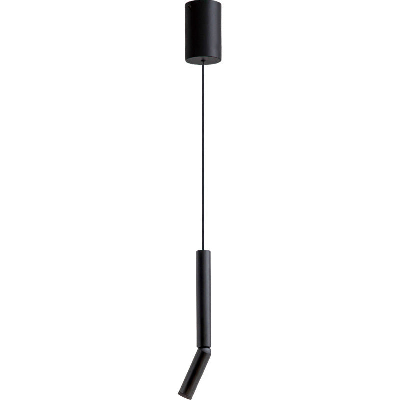Modern Minimalist Deformable Long Tube Aluminum LED Pendant Light For Bedroom