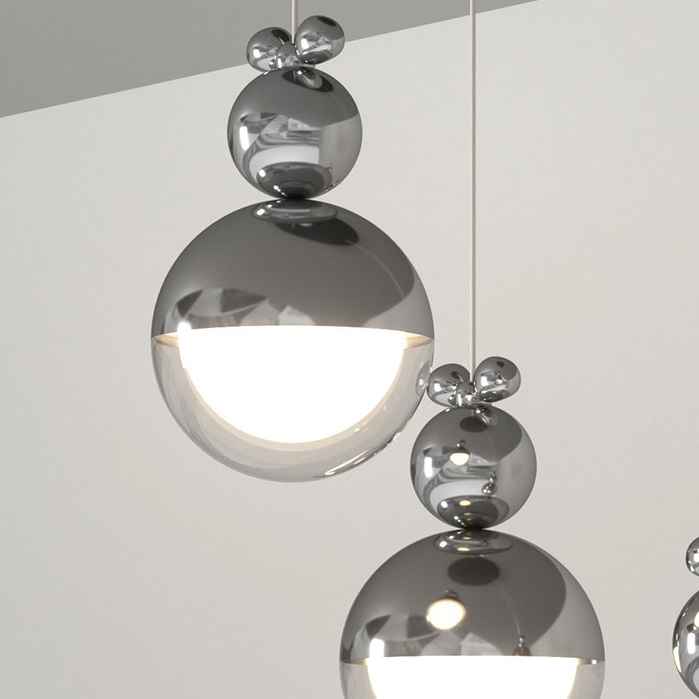 Modern Minimalist Sophisticated Globe Iron LED Pendant Light For Bedroom