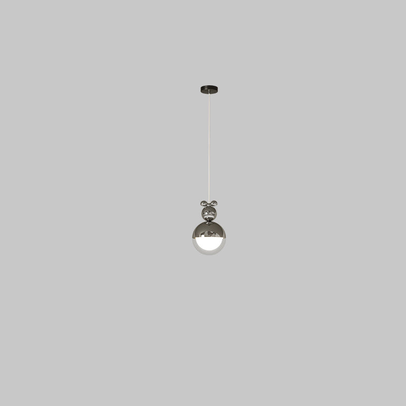 Modern Minimalist Sophisticated Globe Iron LED Pendant Light For Bedroom