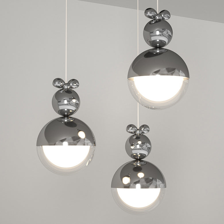 Modern Minimalist Sophisticated Globe Iron LED Pendant Light For Bedroom
