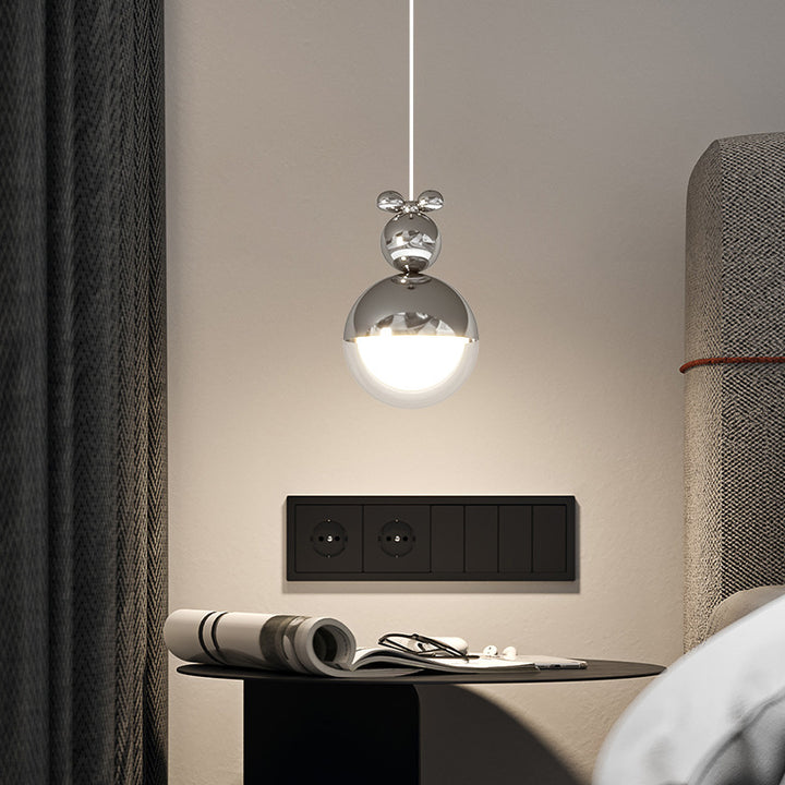Globe de style moderne minimaliste sophistiqué en fer avec LED pour chambre 