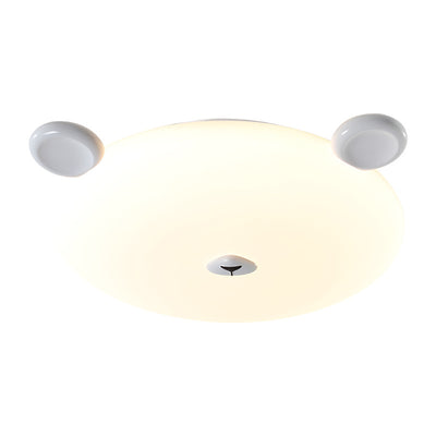 Modern Minimalist Cute Bear Iron Resin PE LED Flush Mount Ceiling Light For Bedroom Or Kids Room