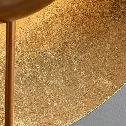 Modern Shabby Chic Round Iron Gold Foil LED Wall Sconce Lamp For Bedroom