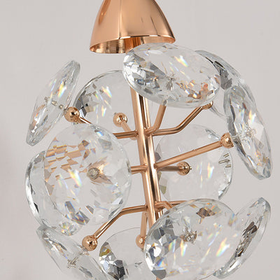 Modern Luxury Elegant Diamond Iron Crystal LED Wall Sconce Lamp For Living Room