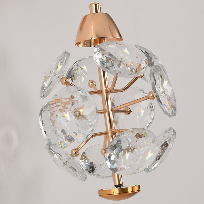 Applique murale moderne en fer avec cristal et LED, luxe élégant, pour salon 