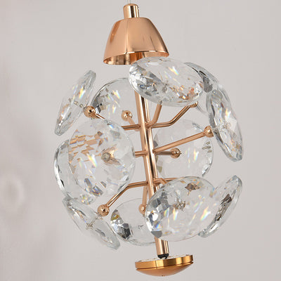 Modern Luxury Elegant Diamond Iron Crystal LED Wall Sconce Lamp For Living Room