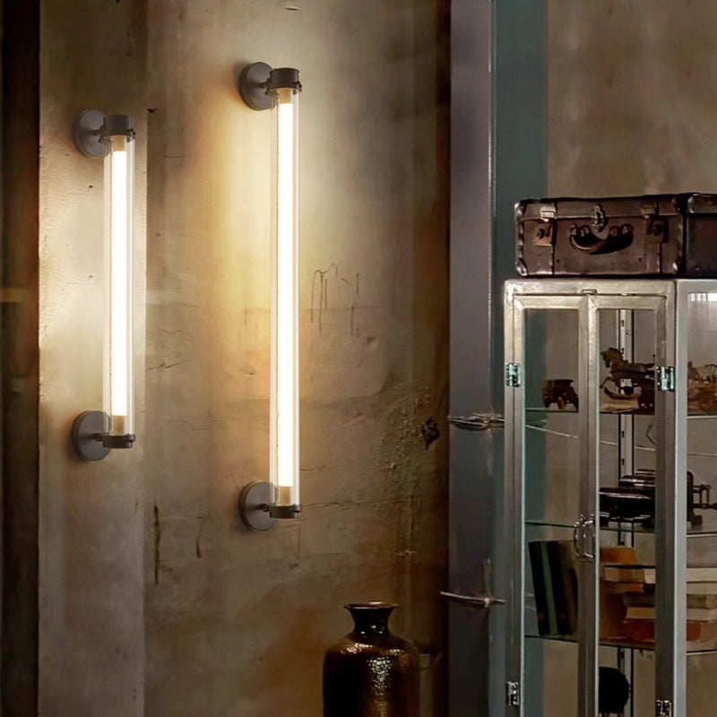 Contemporary Industrial Bar Design Iron Acrylic LED Wall Sconce Lamp For Hallway