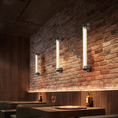 Contemporary Industrial Bar Design Iron Acrylic LED Wall Sconce Lamp For Hallway