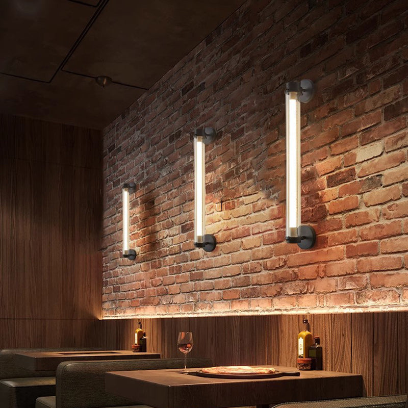 Contemporary Industrial Bar Design Iron Acrylic LED Wall Sconce Lamp For Hallway