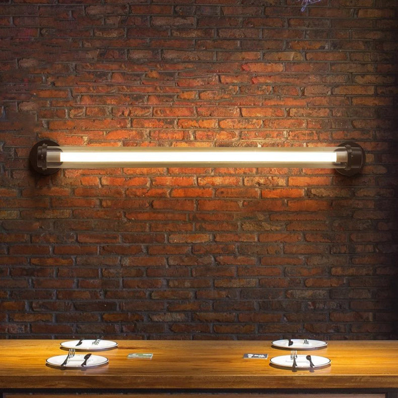 Contemporary Industrial Bar Design Iron Acrylic LED Wall Sconce Lamp For Hallway