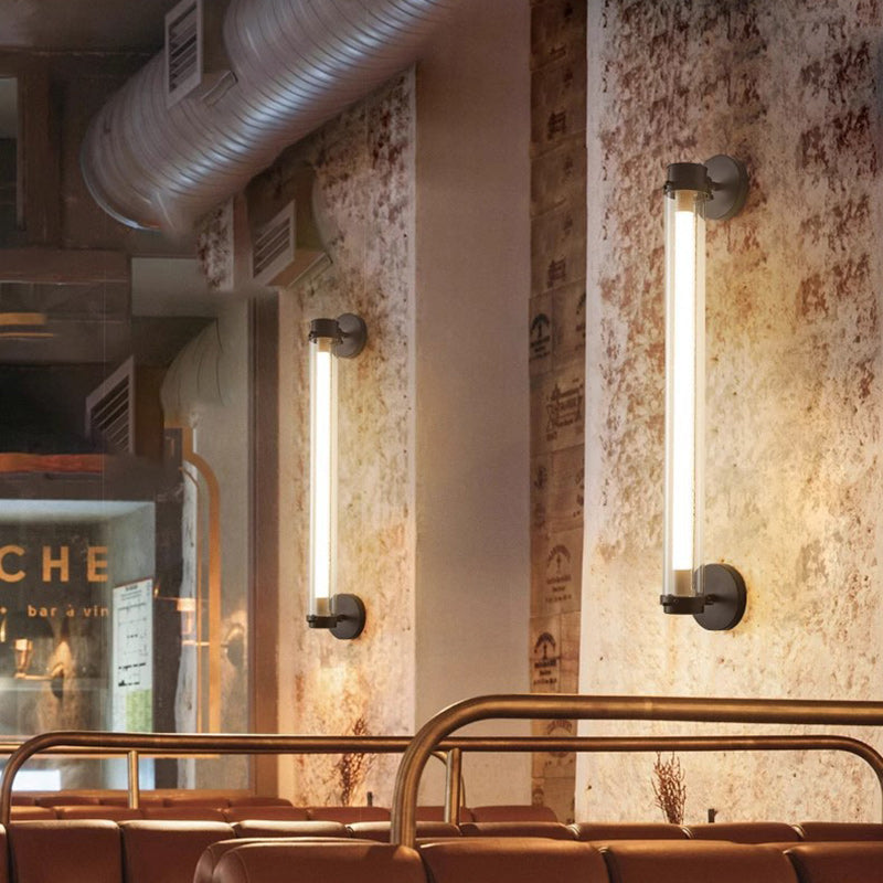 Contemporary Industrial Bar Design Iron Acrylic LED Wall Sconce Lamp For Hallway