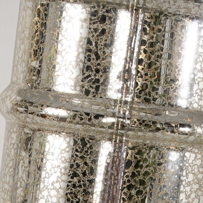 Contemporary Nordic Cylinder Fabric Shade Glass Metal Base 1-Light Table Lamp For Bedroom