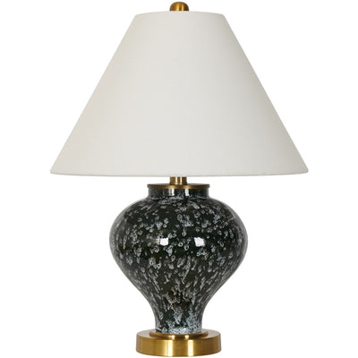 Modern Art Deco Tapered Fabric Shade Ceramic Metal Base 1-Light Table Lamp For Bedroom