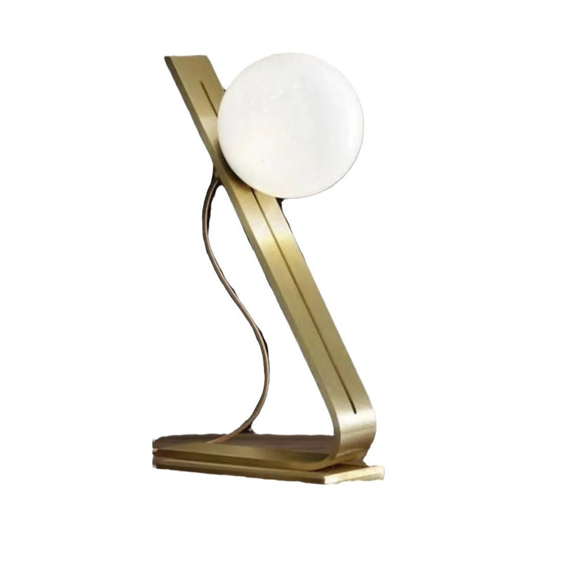 Modern Luxury Globe Iron Glass 1-Light Table Lamp For Bedroom