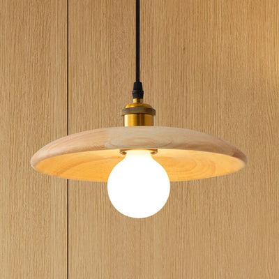 Traditional Chinese Round Iron Glass 1-Light Pendant Light For Living Room