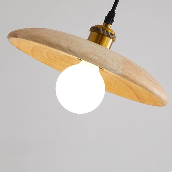 Traditional Chinese Round Iron Glass 1-Light Pendant Light For Living Room