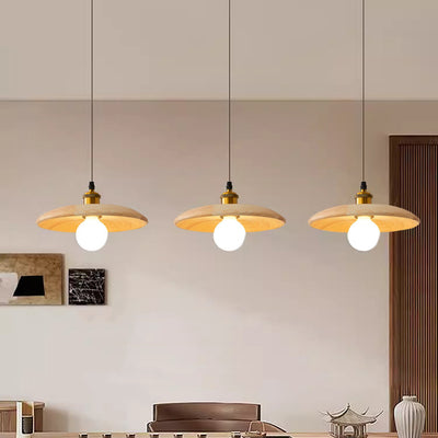 Traditional Chinese Round Iron Glass 1-Light Pendant Light For Living Room