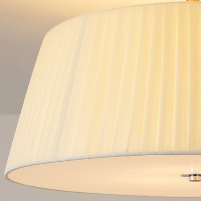 Contemporary Scandinavian Tapered Fabric Shade Iron Acrylic 3/5 Light Semi-Flush Mount Ceiling Light For Bedroom