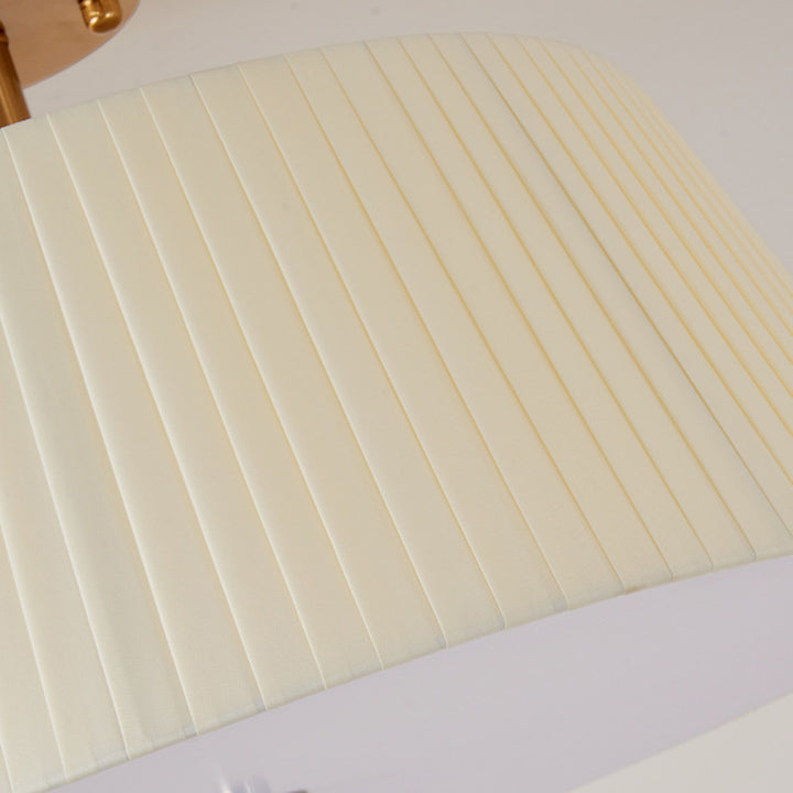 Zeitgenössische skandinavische konische Stoffschirm Eisen Acryl 3/5 Licht Semi-Flush Deckenleuchte für Schlafzimmer 