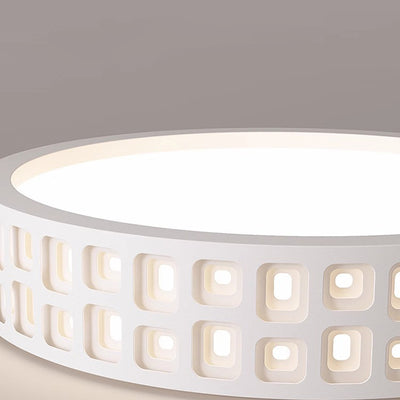 Modern Minimalist Round Iron PVC LED Flush Mount Ceiling Light For Bedroom