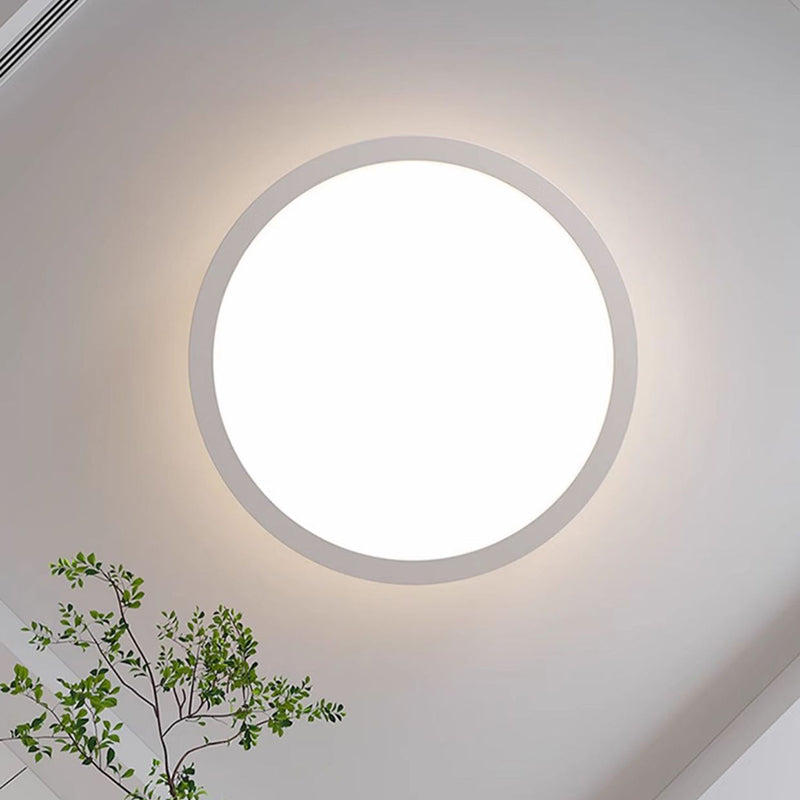Modern Minimalist Round Iron PVC LED Flush Mount Ceiling Light For Bedroom
