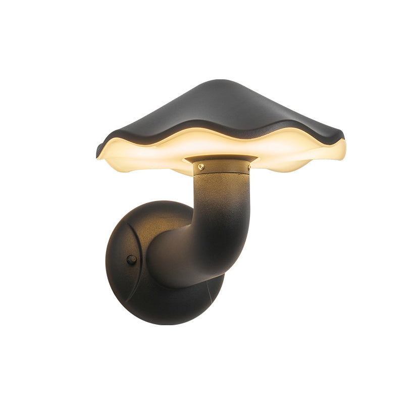 Lampe murale LED en aluminium en forme de champignon étanche minimaliste moderne pour patio extérieur 