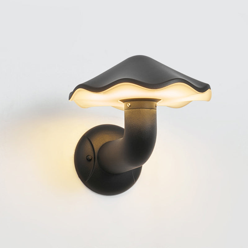 Modern Minimalist Waterproof Mushroom-Shaped Aluminum PC LED Wall Sconce Lamp For Outdoor Patio