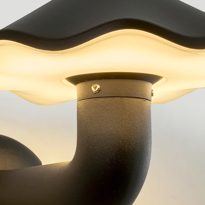 Lampe murale LED en aluminium en forme de champignon étanche minimaliste moderne pour patio extérieur 