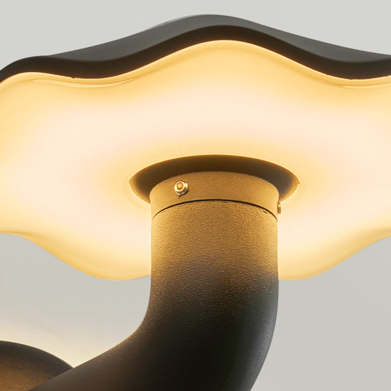Lampe murale LED en aluminium en forme de champignon étanche minimaliste moderne pour patio extérieur 