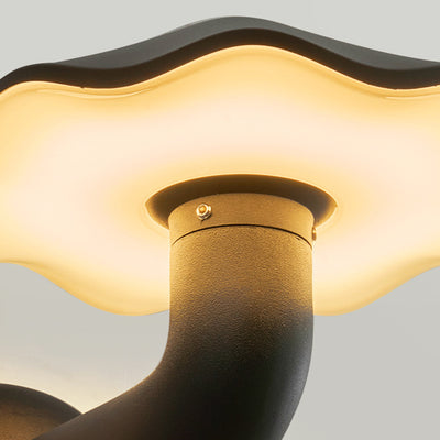 Modern Minimalist Waterproof Mushroom-Shaped Aluminum PC LED Wall Sconce Lamp For Outdoor Patio