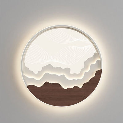 Contemporary Nordic Wave Design Round Iron Acrylic LED Flush Mount Ceiling Light For Bedroom
