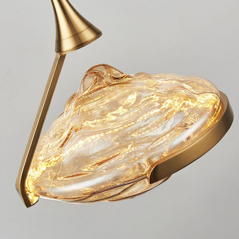 Modern Art Deco Diamond-Shaped Glass Iron LED Pendant Light For Bedroom