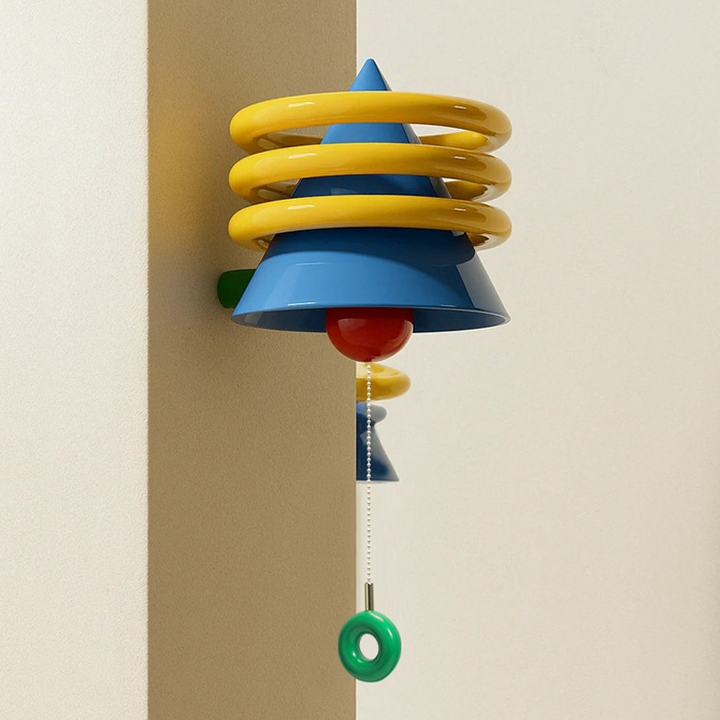 Applique murale contemporaine en résine et fer créatif, cône 1 lumière, pour salon et chambre à coucher 