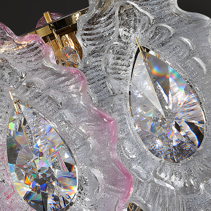 Modern Luxury Iron Crystal Liuli Material Butterfly-shaped 1-Light Pendant Light For Bedroom &amp; Living Room
