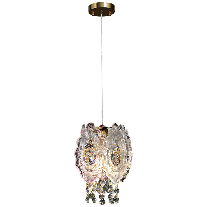 Modern Luxury Iron Crystal Liuli Material Butterfly-shaped 1-Light Pendant Light For Bedroom &amp; Living Room
