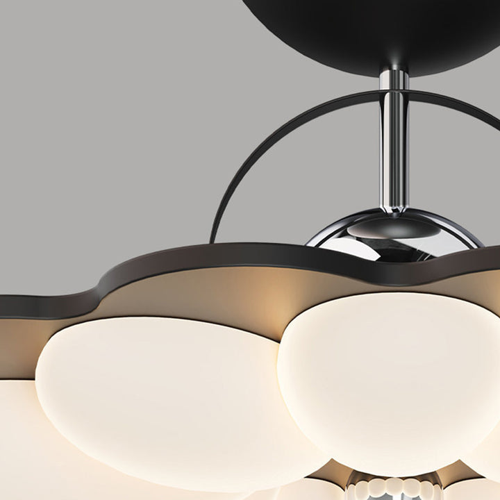 北欧モダン アイアン×アクリル フラワー型 LED セミフラッシュマウントシーリングライト リビングルーム・寝室用 