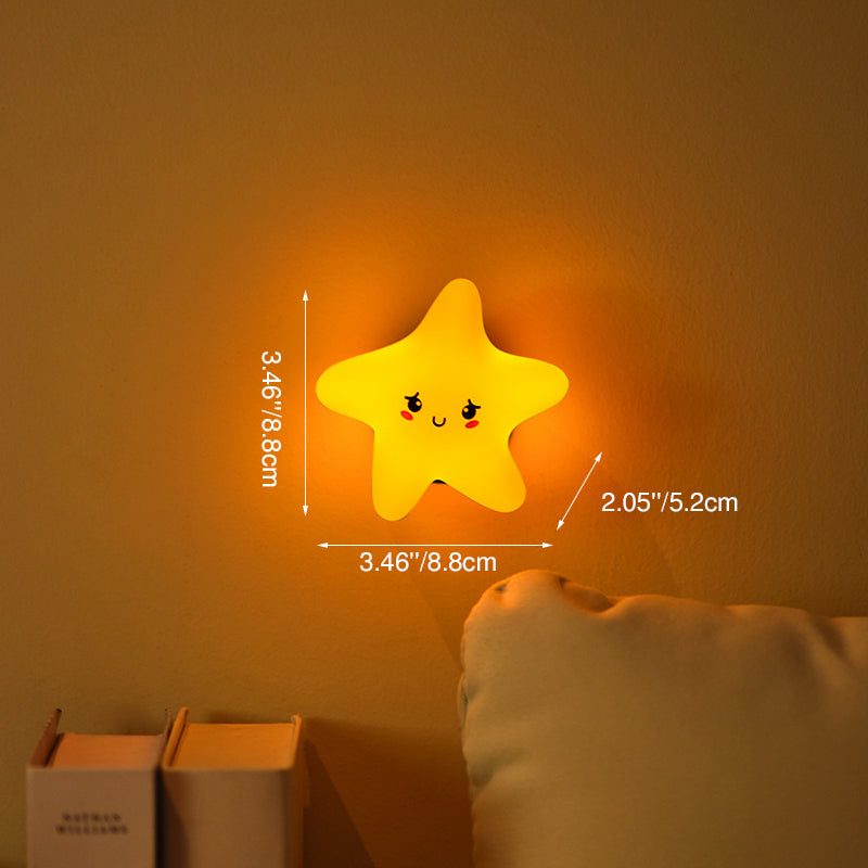 Contemporary Creative Silicone ABS Star Moon Cloud Kids USB Charging LED Table Lamp Night Light With Magnetic Design For Bedroom