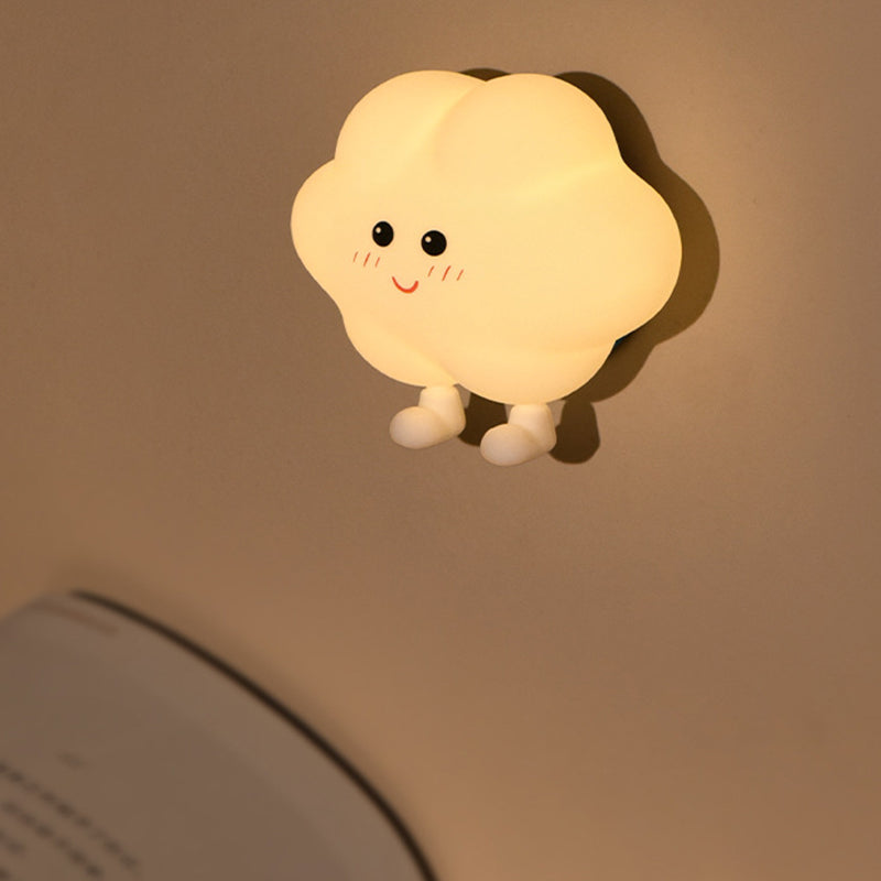 Contemporary Creative Silicone ABS Star Moon Cloud Kids USB Charging LED Table Lamp Night Light With Magnetic Design For Bedroom