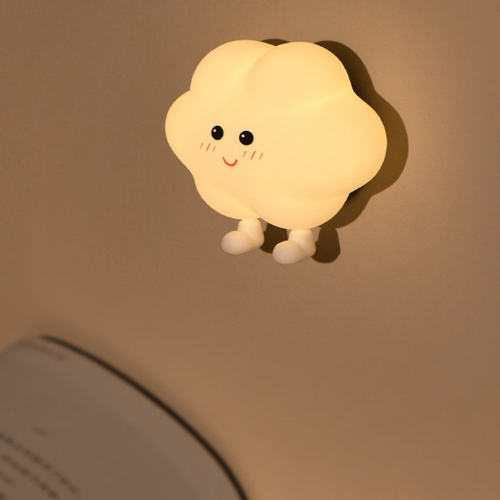 Contemporary Creative Silicone ABS Star Moon Cloud Kids USB Charging LED Table Lamp Night Light With Magnetic Design For Bedroom