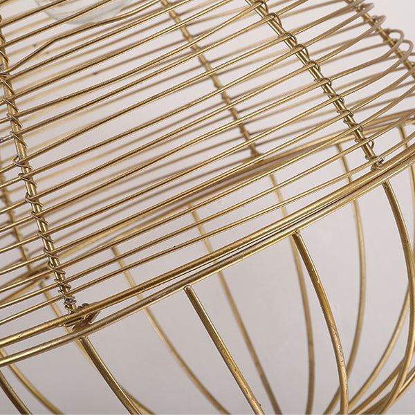 Lustre suspendu moderne minimaliste en métal et rotin en forme de goutte d&