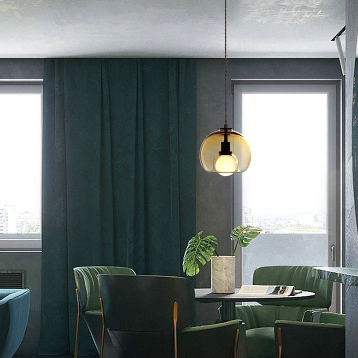 Moderne Luxus Glas Metall Schale 1/3-Licht Pendelleuchte Für Schlafzimmer 