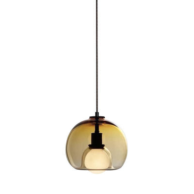 Modern Luxury Glass Metal Bowl 1/3-Light Pendant Light For Bedroom