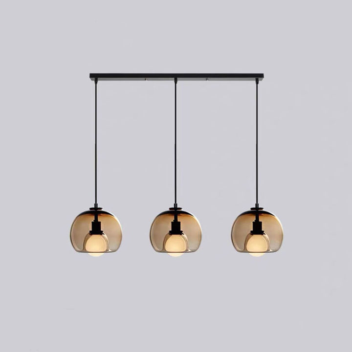Moderne Luxus Glas Metall Schale 1/3-Licht Pendelleuchte Für Schlafzimmer 