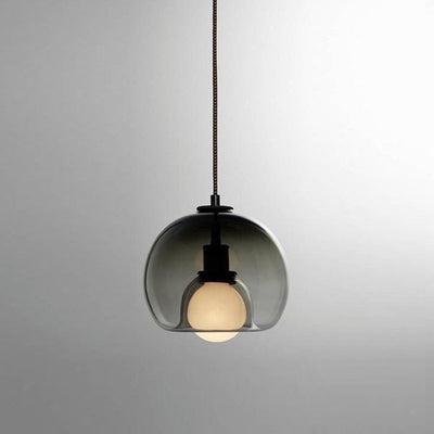 Modern Luxury Glass Metal Bowl 1/3-Light Pendant Light For Bedroom