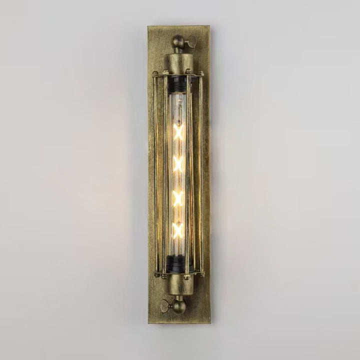 Contemporary Industrial Iron Columnar 1-Light Wall Sconce Lamp for Bedroom