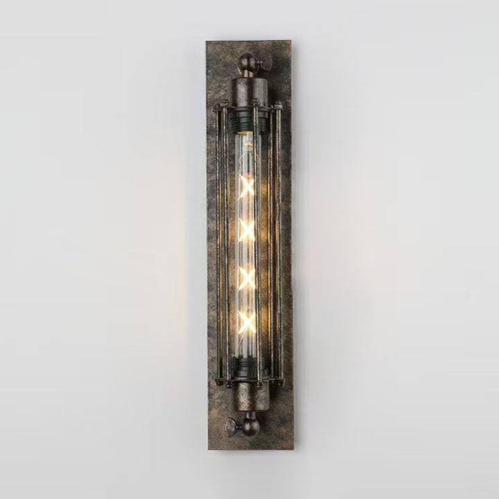 Contemporary Industrial Iron Columnar 1-Light Wall Sconce Lamp for Bedroom