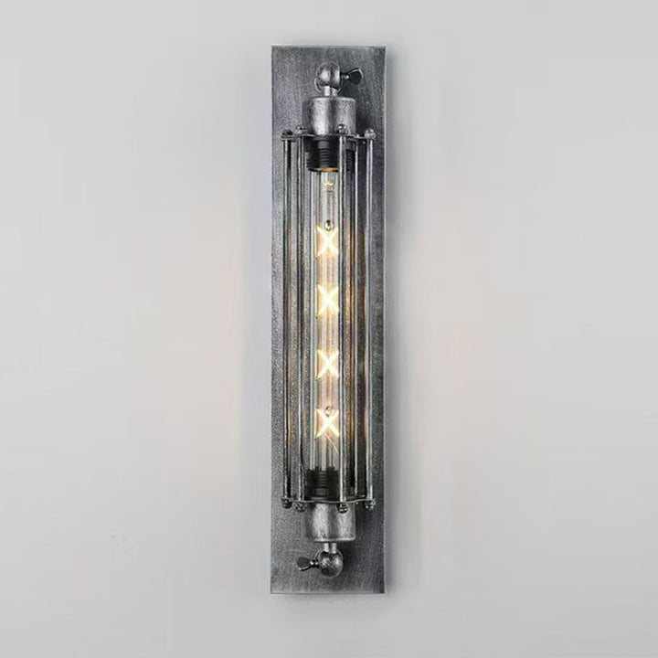Contemporary Industrial Iron Columnar 1-Light Wall Sconce Lamp for Bedroom