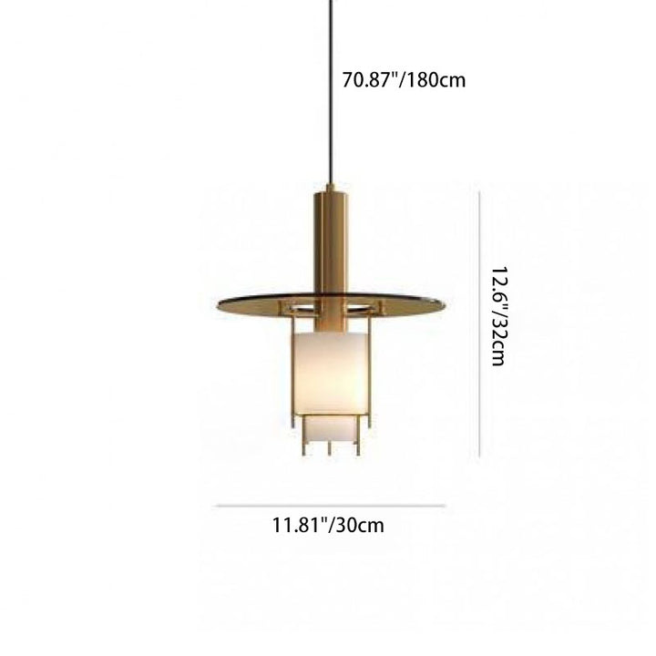Art déco moderne en verre acrylique soucoupe volante suspension 1 lumière pour salle à manger 