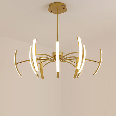 Contemporary Luxury Iron Acrylic Spider LED Chandelier for Living Room